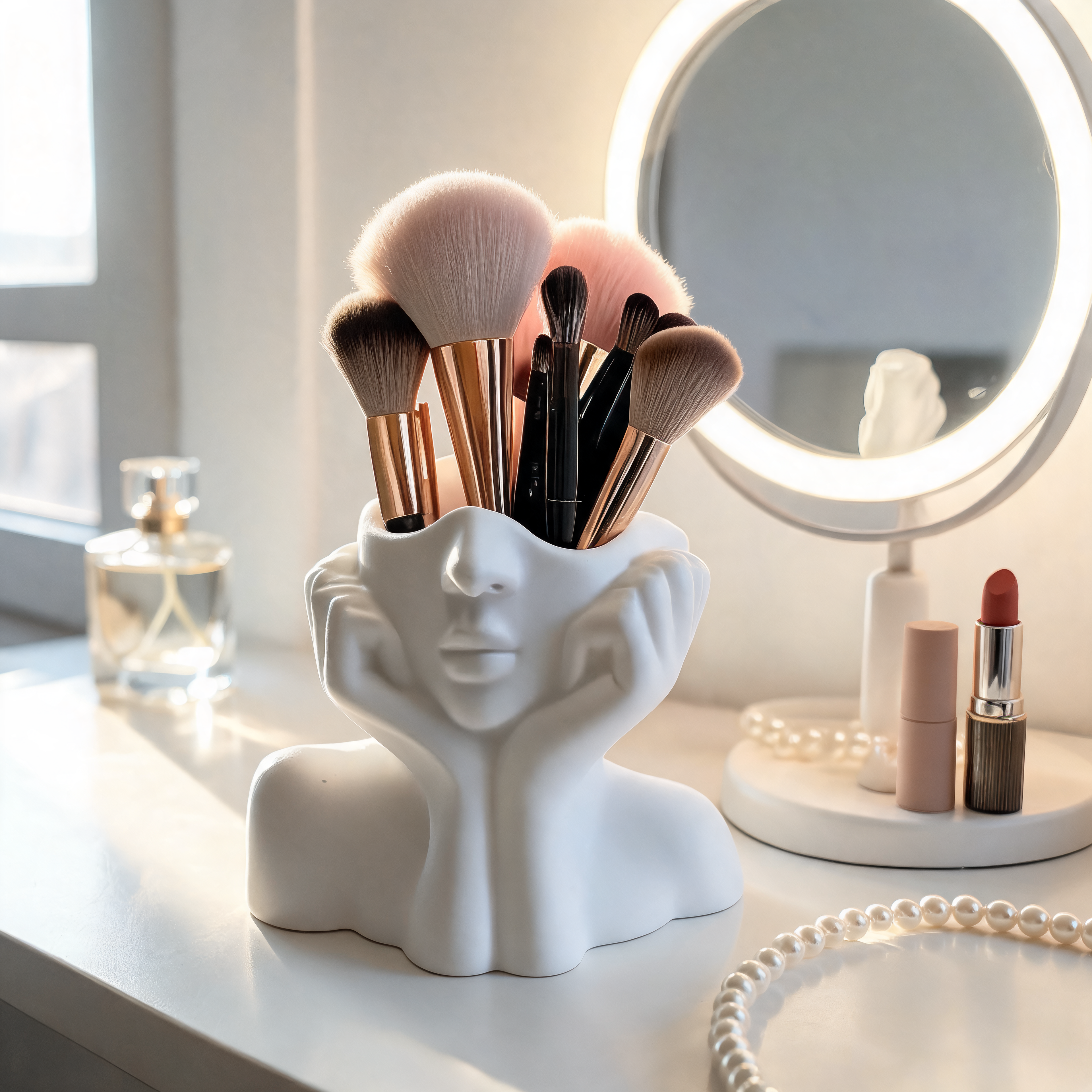 ✨ Organizador Elegante para Brochas de Maquillaje